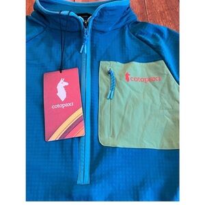 NWT COTOPAXI Womens S Otero Fleece Half-Zip Pullover Jacket Gulf Teal Green Blue